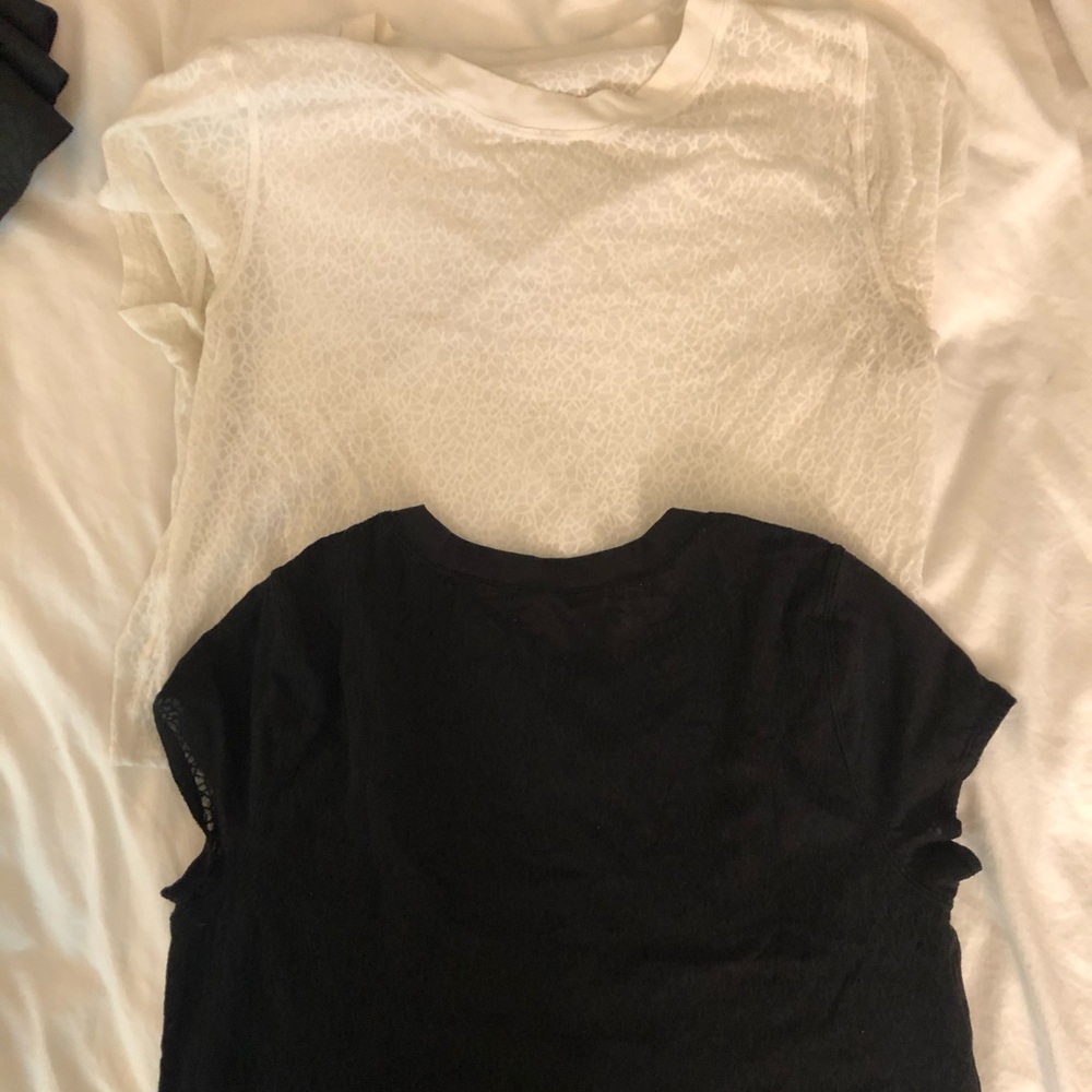 Two lululemon see through mesh tops